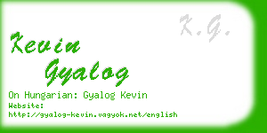 kevin gyalog business card